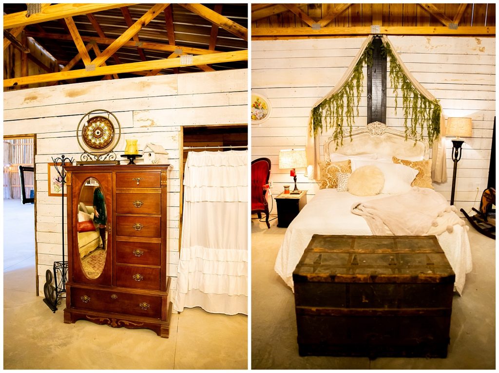 rustic bridal suite