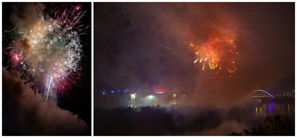 fourth of july collage of nashville fireworks